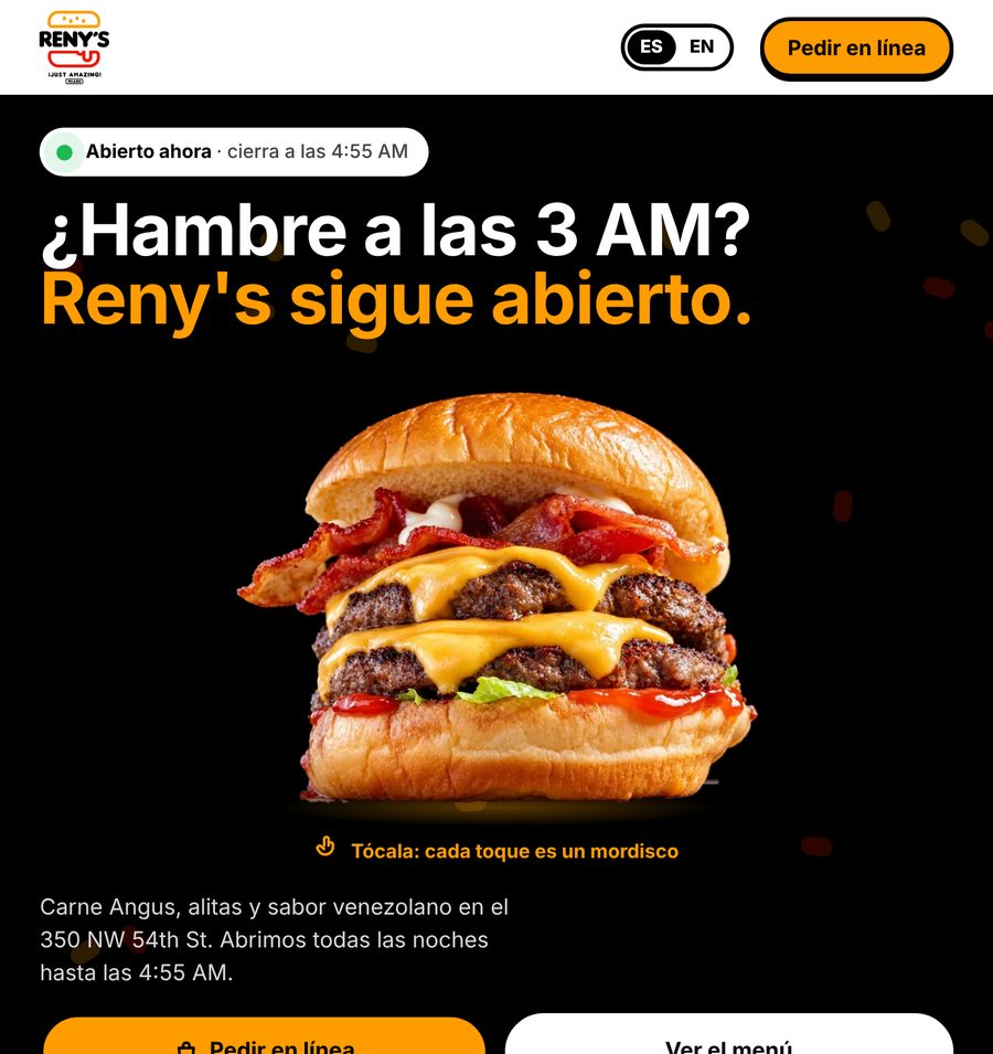 Página nueva de Reny's Burger